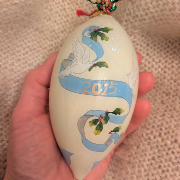 Pier1 Christmas Ornament - Hand Painted Glass - Picture 2 of 7